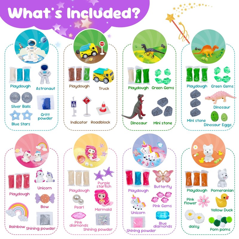 JOY SPOT! 8 Pack Sensory Dough Kit