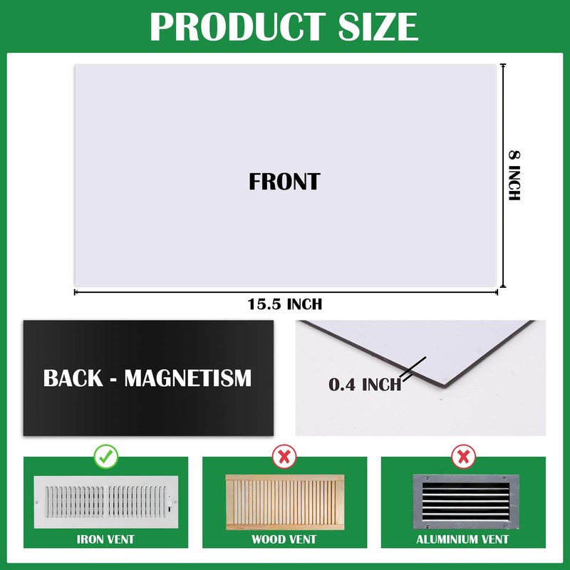 VNDUEEY Magnetic Vent Covers, 8 x 15.5 inch, 2 Pack
