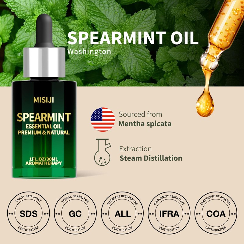 Essential Oils-Spearmint Essential Oils for Diffuser Humidifiers for Home,Diffuser Oils