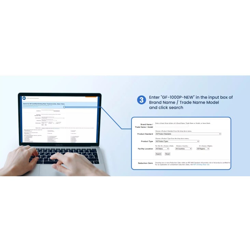 GLACIER FRESH 3 Pack GLACIER FRESH LT1000PC Replacement Water Filter