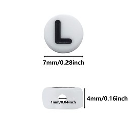 520 Pcs 7mm Bulk A-Z Letter Craft White Alphabet Beads Round Assorted Acrylic Bead for Name Bracelets Jewelry Making And Crafts Art Diy Decoration