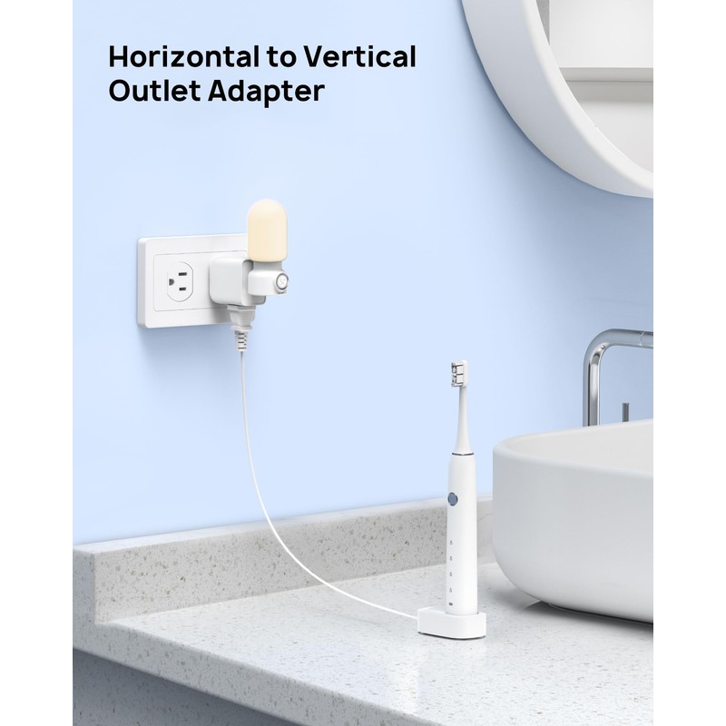 TROND Multi Plug Wall Outlet Extender - 3 Pack Horizontal