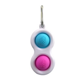 nvIEFE Dimple Toy Simple Sensory Toys with Reduce Anxiety and Stress, Mini Fidget Toys Decompression Keychain Pendants Cellphone Chain (Blue Pink, 8cmx4cm)
