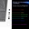 GAMDIAS White RGB Gaming ATX Mid Tower Computer PC Case