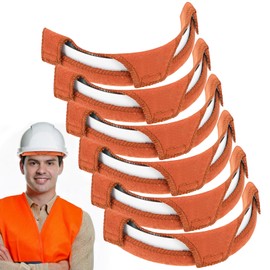 6 Pcs Hard Hat Sweatband, Washable & Reusable Cotton Hat Sweat Liner, Self Adhesive Hard Hats Liner Sweatband, Harded Hats for Sweat Bands Replacement, Harded hat Accessories