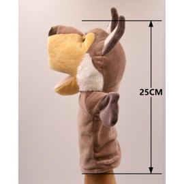 LOMTRATS Animal Hand Puppets for Kids,Toddler Includes Wolf Tiger Lion Monkey So on Movable Open Mouths, Perfect for Storytelling,Teaching,Preschool,Birthday Gifts