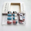 ONPRESS 24Pcs 4th of July Press on Nails Medium Square
