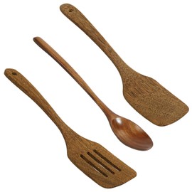 2 Pieces Cooking Spatula, 1 Piece Wooden Wooden Spoon, Chef Wooden Spatula, Wooden Kitchen Set, Cooking Non-Stick Spatula Set, Kitchen Aid Tools