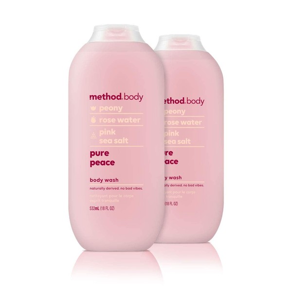 Method Body Wash, Pure Peace, Paraben and Phthalate Free, 18 oz (Pack of 2)