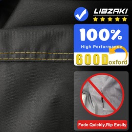 LIBZAKI Air Conditioner Cover Waterproof 600D Heavy Duty for Outside Units-Durable AC Cover Universal Sizes Square Fits up to 38” x 38” x 40”inches-Gray/Black