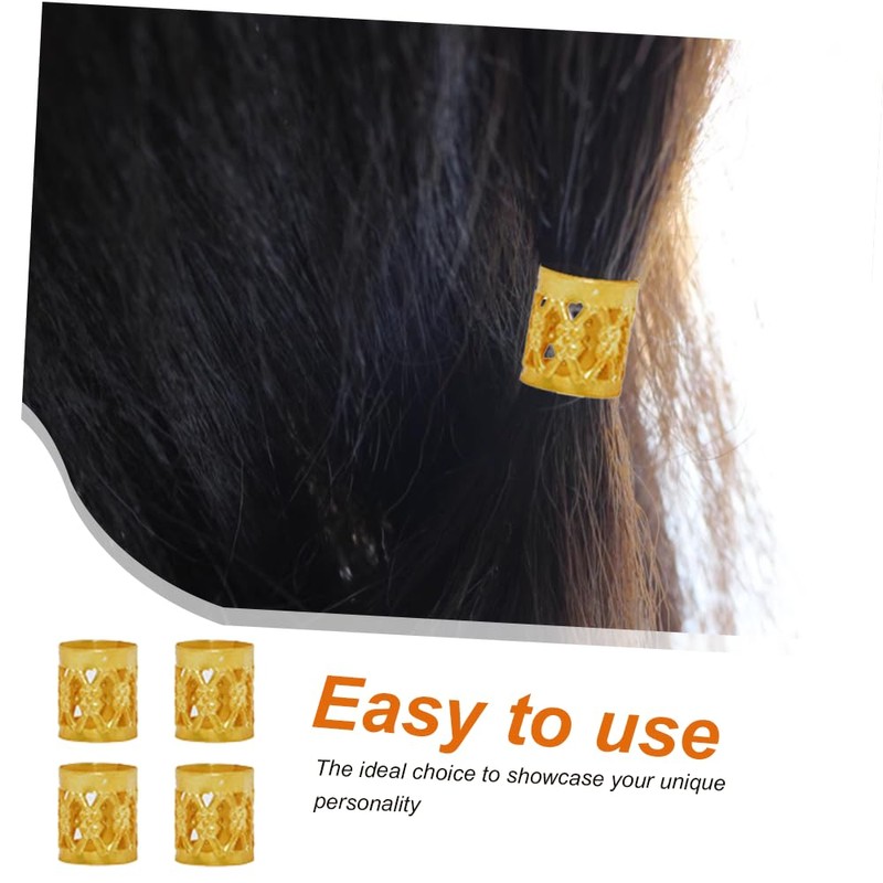 Hair Braid Accessories, 60 Aluminium Braid Locks, Adjustable Metal Cuffs,
