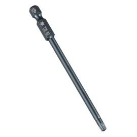 TA-VIGOR 1Pcs T20 Torx Head Screwdriver Bits 1/4 Inch Hex Shank, 100mm Long Magnetic Tamper Proof Star S2 Steel Security Torx Bits with Hole for Impact Driver Drill Bits Hand Tools