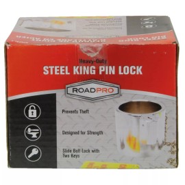 RoadPro RPKPSL-2 Heavy-Duty Steel King Pin Lock,Silver