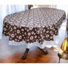 CASA-NEST Thick PVC Printed Waterproof Oval Dining Table Cover (6-8