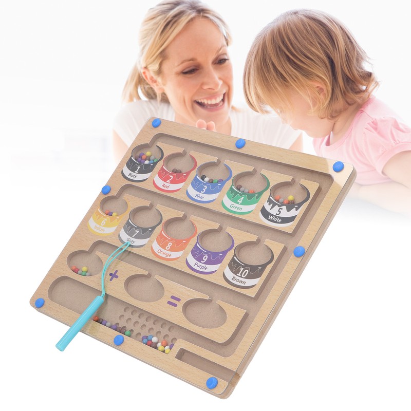 2 in 1 Magnetic Color and Number Maze Early Educational