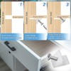 VFANDV Back Wall Connector, Cabinet Back Wall Mounting, Plastic Back
