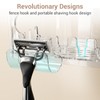 Luxear Shower Caddy, Suction Shower Caddy with Razor Hooks, Clear