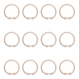 Kenney Shower Curtain Rings, Cream, 12-Pack
