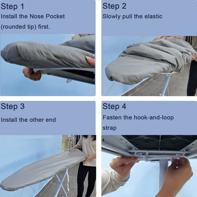 VividPaw Ironing Board Cover and Pad, Standard Size 15x54, Thick