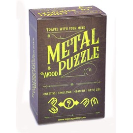 Logica Spiele Art. Parallelogram - Metal Puzzle - Alloy Metal Puzzle - Puzzle Game - Thinking Game - Difficulty 4/6 Extreme