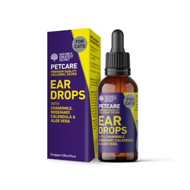 Nature's Greatest Secret Ear Drops for Cats 30ml | Colloidal Silver & Botanicals | Cleans & Conditions | Vegan | UK Made