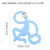 4pcs Cute Monkey Shaped Cartoon Silicone Soft Elastic Baby Teether