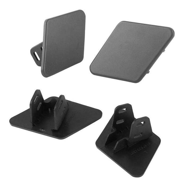 1 Pair Car Front Bumper Headlight Washer Nozzle Primed Cover