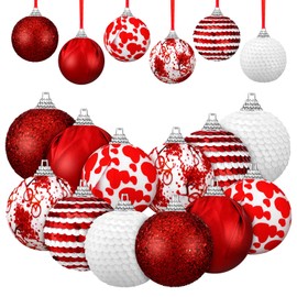 16 Pieces Valentine's Day Tree Ornaments Valentine Ornament Hanging Ornaments for Tree Valentine's Day Decoration Valentine Decorative Supplies for Party (Beauty Style, 12 Pieces)
