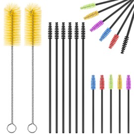 Perthlin 62-Piece 3-Size Hummingbird Feeder Cleaning Brush Set - Mini Nylon Tube Brush, Nylon Parts Cleaning for Bottles, Tubes, Jars, Bird Feeder (Yellow)