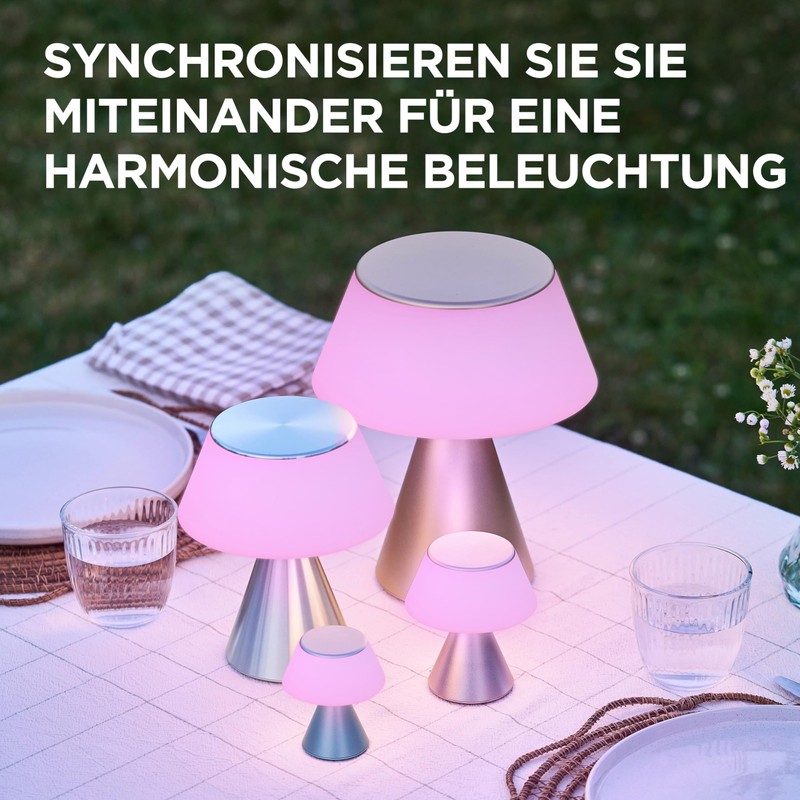 Lexon Luma M LED Desk Lamp, Wireless Table Lamp with