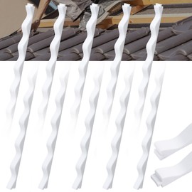Maasechs 10 Pcs 36 Inch Foam Closure Strips for Metal Roofing Panels White Weatherproof Roof Foam Closure Strips for Metal Corrugated Roofing Panels Hurricane Roof Maintainrepair Supplies (Wavy)