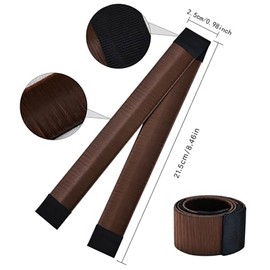 4 PCS Auburn Brown Hair Bun Maker Easy DIY Donut Bun Tool for French Twist Styles Perfect for Long Hair Men Women and Kids Frizz Free Lightweight and Portable