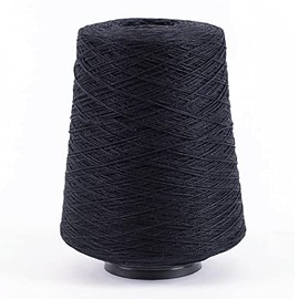 5/2 Perle Mercerized Cotton Weaving Yarn by Silk City Fibers, Black