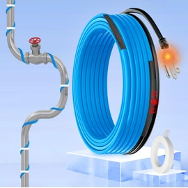 MAXKOSKO 35 Ft. 120 V Water Pipe Heat Cable for Pipe Freeze Protection, Self-Regulating Heating Cable for Metal And Plastic Pipes, Energy-Saving Heat Tape for Water Pipes Keeps Water Flowing at -40 °F