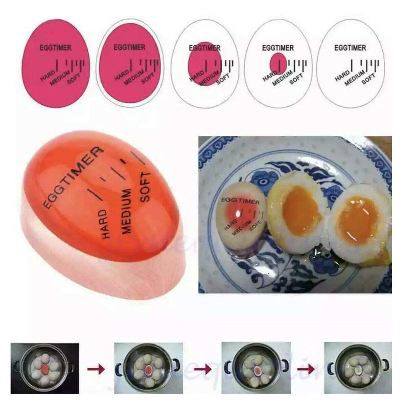 1xEgg Timer, Colour Changing Indicator Soft Medium and Hard Boiled