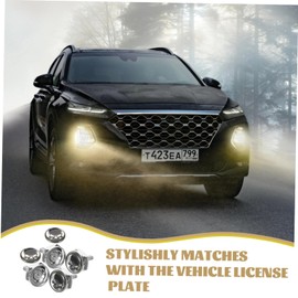Mobestech Skull Head License Plate Frame Screws Anti-theft Number Plate Screws License Plate Mounting Kit Universal Car License Plate Accessories