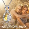 KINGWHYTE Sister Necklace 925 Sterling Silver Infinity Engraved Sister Necklace