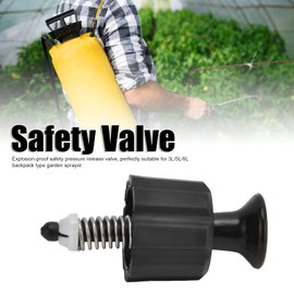 TOPINCN Safety Drain Valve, Safety Valve Accessories, Drain Valve PP Automatic Valve Sprayer Explosion-proof Accessories Sprayer (Black)