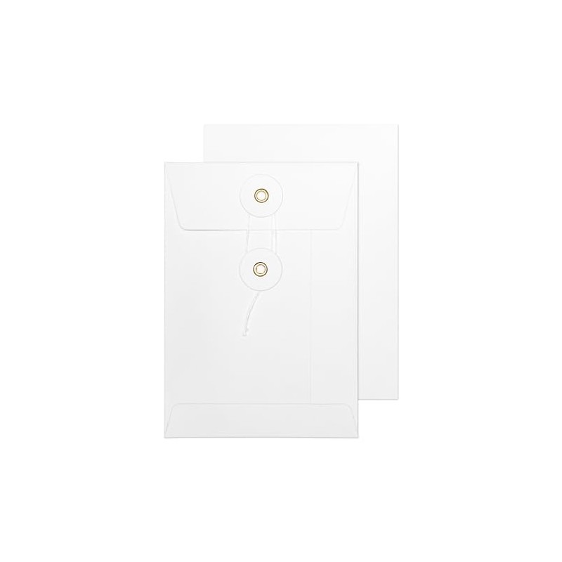 Blake Senses - White String and Washer Envelopes C6 (162
