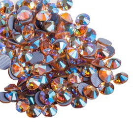 Beadsland Hotfix Rhinestones, 1440pcs Flatback Crystal Rhinestones for Crafts Clothes DIY Decorations, Champagne AB, SS20, 4.6-4.8mm