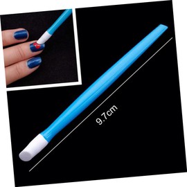 Healvian 100pcs Nail Art Tool Rubber Press Pen Multi-function Cuticle Pusher and Embossing Stick for Professional and Home Use Random Color Nail Art Accessories