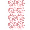 100Pcs Paper Clip Metal Hand Shaped Design Rustproof Paperclip Decoration