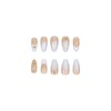 SINHOT Almond Press on Nails Medium - 3D Bowknot Fake