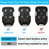 OLLEN 5-Button TPU Key Fob Cover, Fit for GMC Acadia