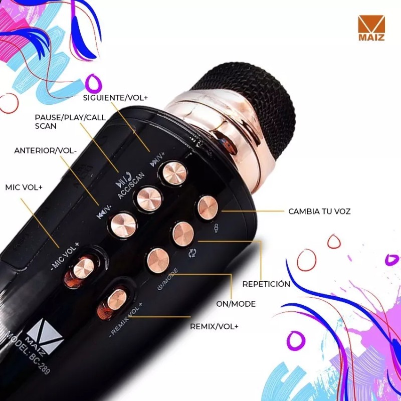 Maíz Bocina Microfono Karaoke Con Efecto De Voz