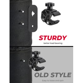 KEMIMOTO Motorcycle Cup Holder, Oxford Fabric Motorcycle Drink Holder with 0.6"-1.5" Alligator Clamp, Universal Water Bottle Cup Accessories for Bike, ATV/UTV, Scooter, Boat, Walker, Black