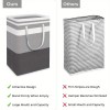 Homey 4-Pack Foldable Laundry Hampers 19.81 Gallon Rectangular Gray Fabric