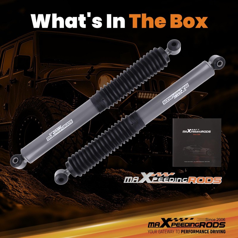 2-5" Rear Shock Absorbers for Jeep Wrangler YJ 4WD 1987-1995,
