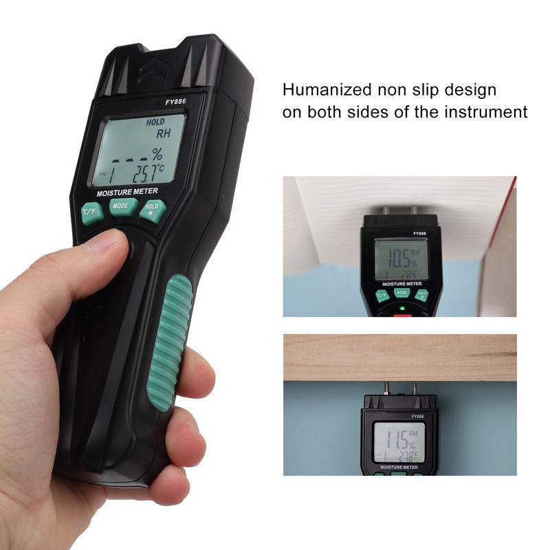 FY886 High Accuracy Digital Wood Moisture Detector Timber Humidity Tester