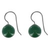 Les Poulettes Jewels - Sterling Silver Earrings Green Agate Beads
